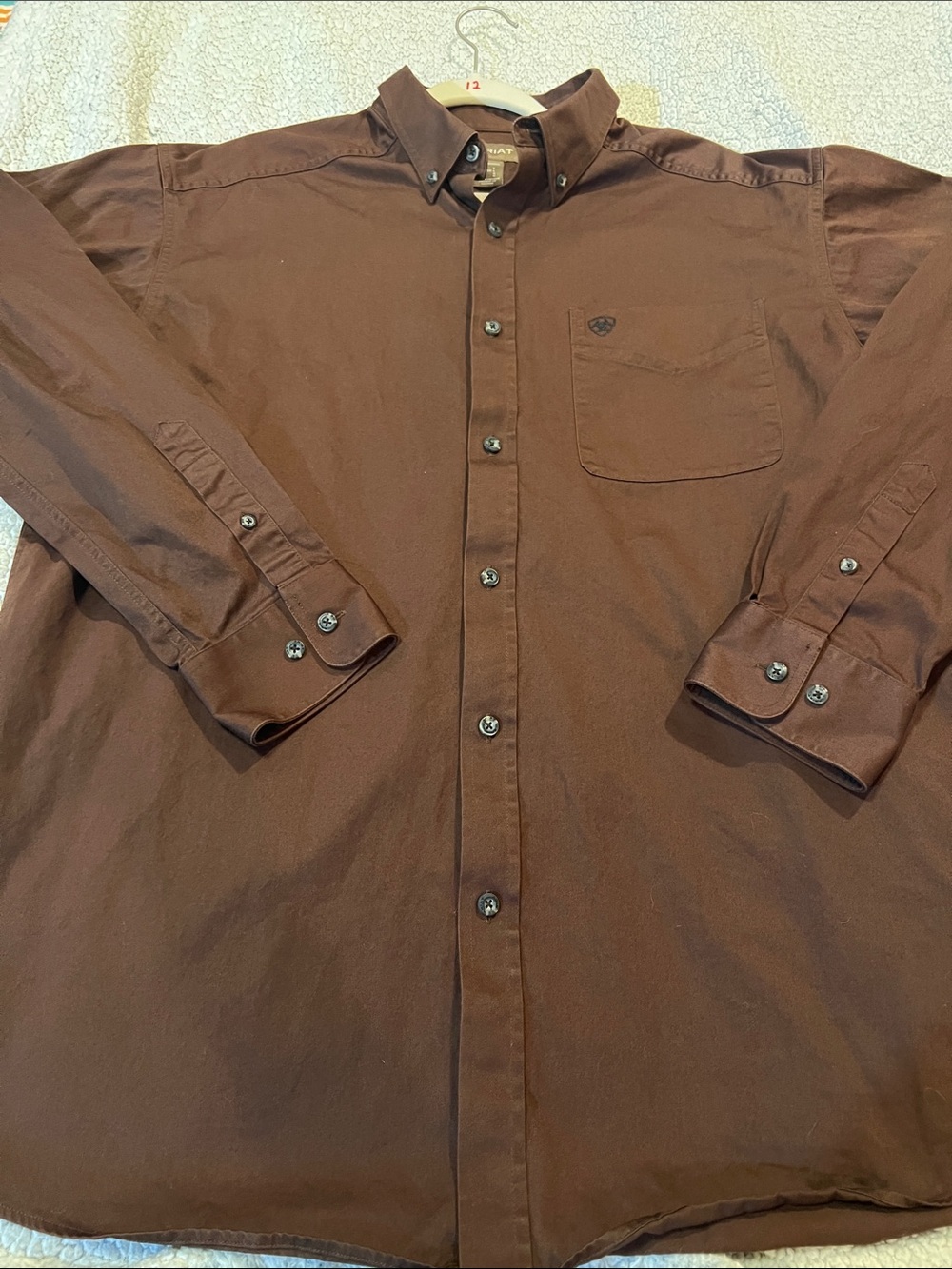 Ariat Men's Dark Brown Long-Sleeve Button-Down Shirt